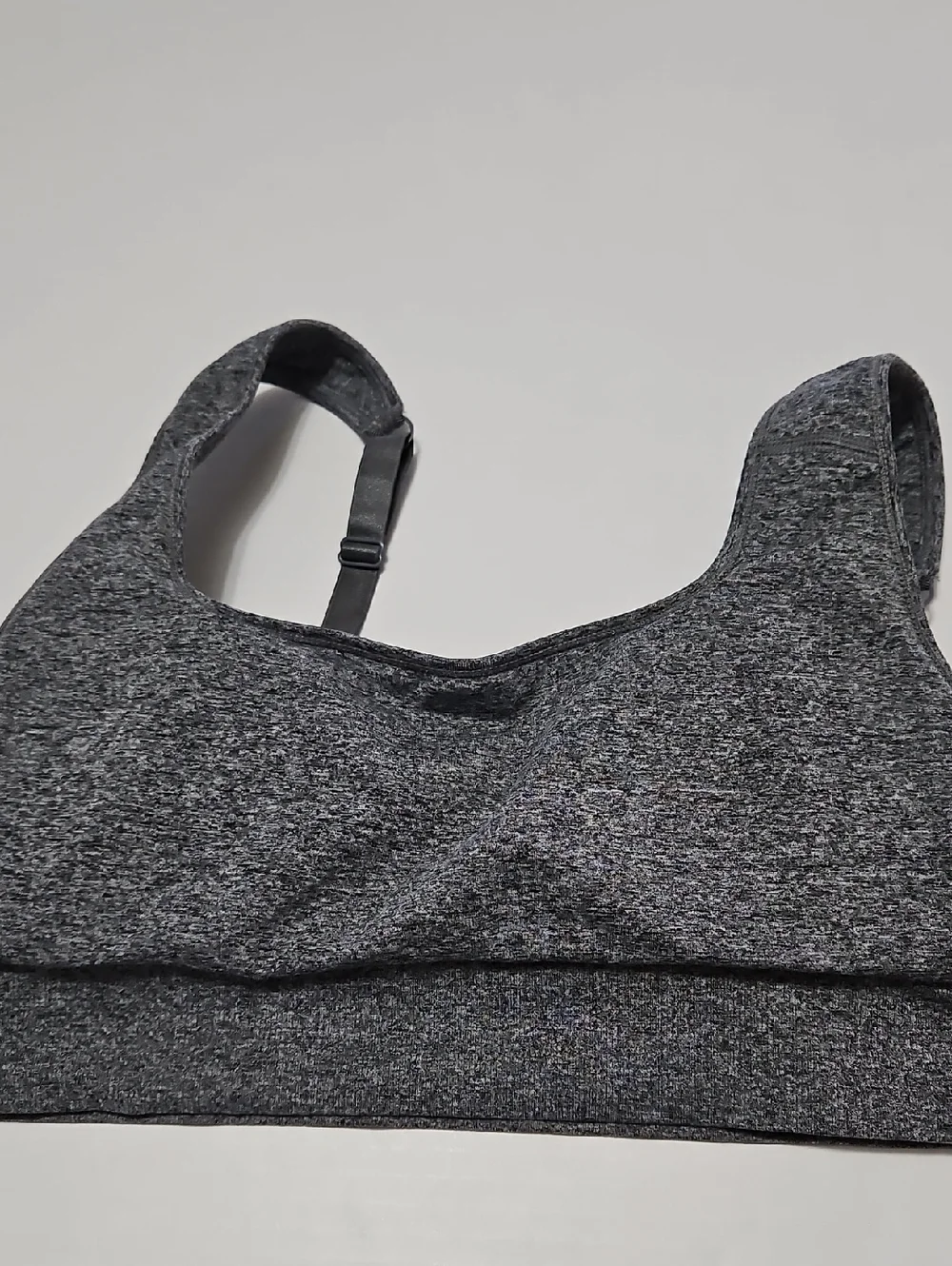 Puma Gray Seamless Adjustable-Strap Sports Bra Size XL